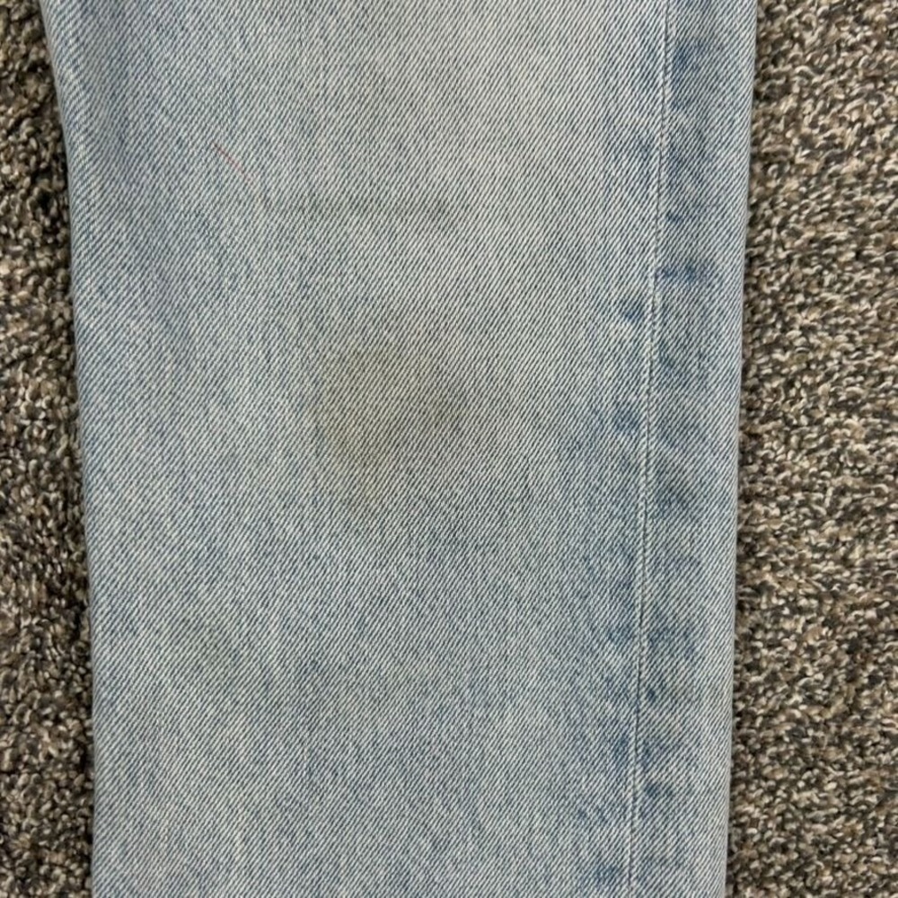 Agolde Womens 25 Riley High Rise Straight Leg Fit Jeans Light Blue Denim Casual - Picture 4 of 13